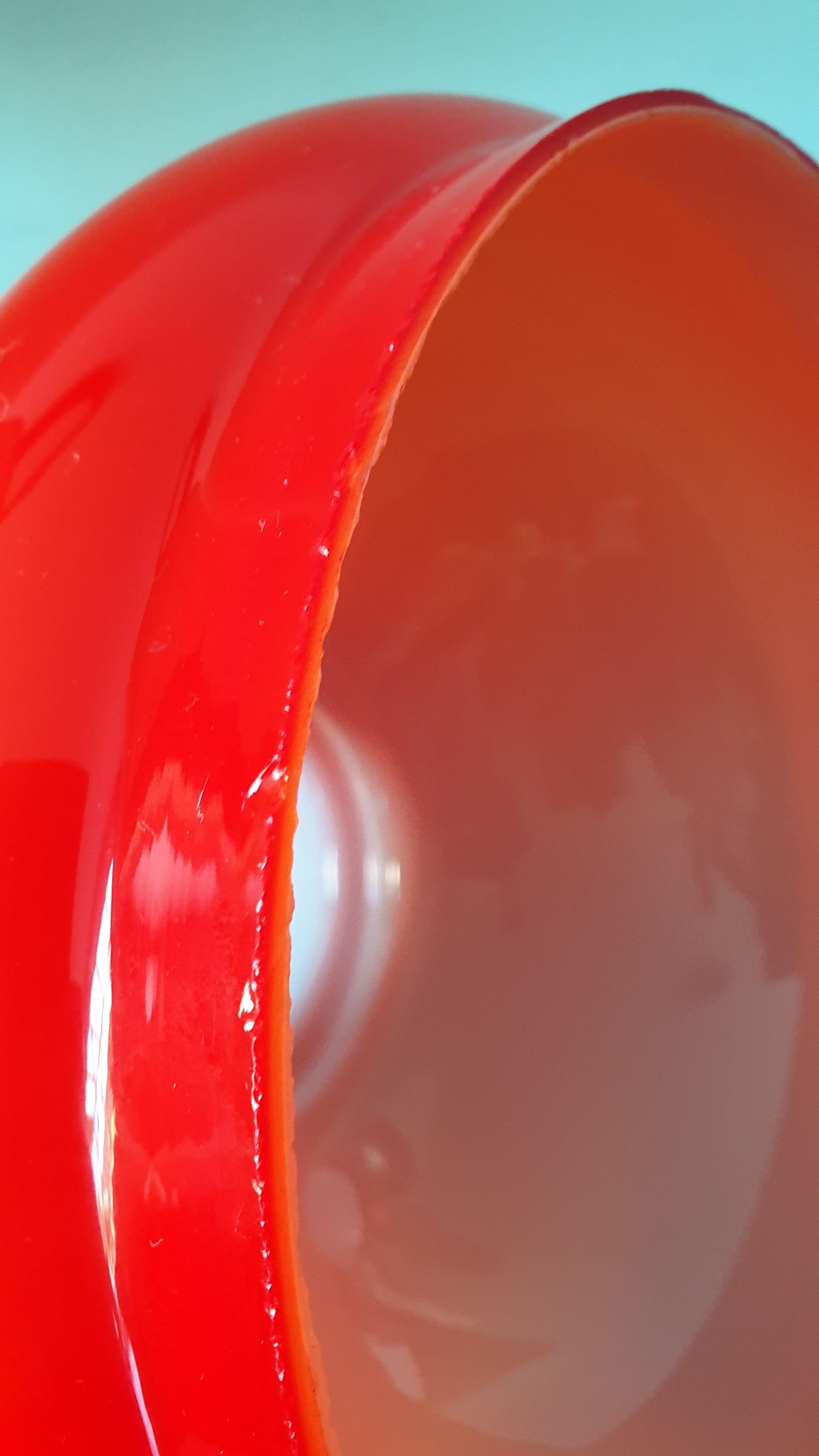 Abat day vintage opaline glass orange 1970