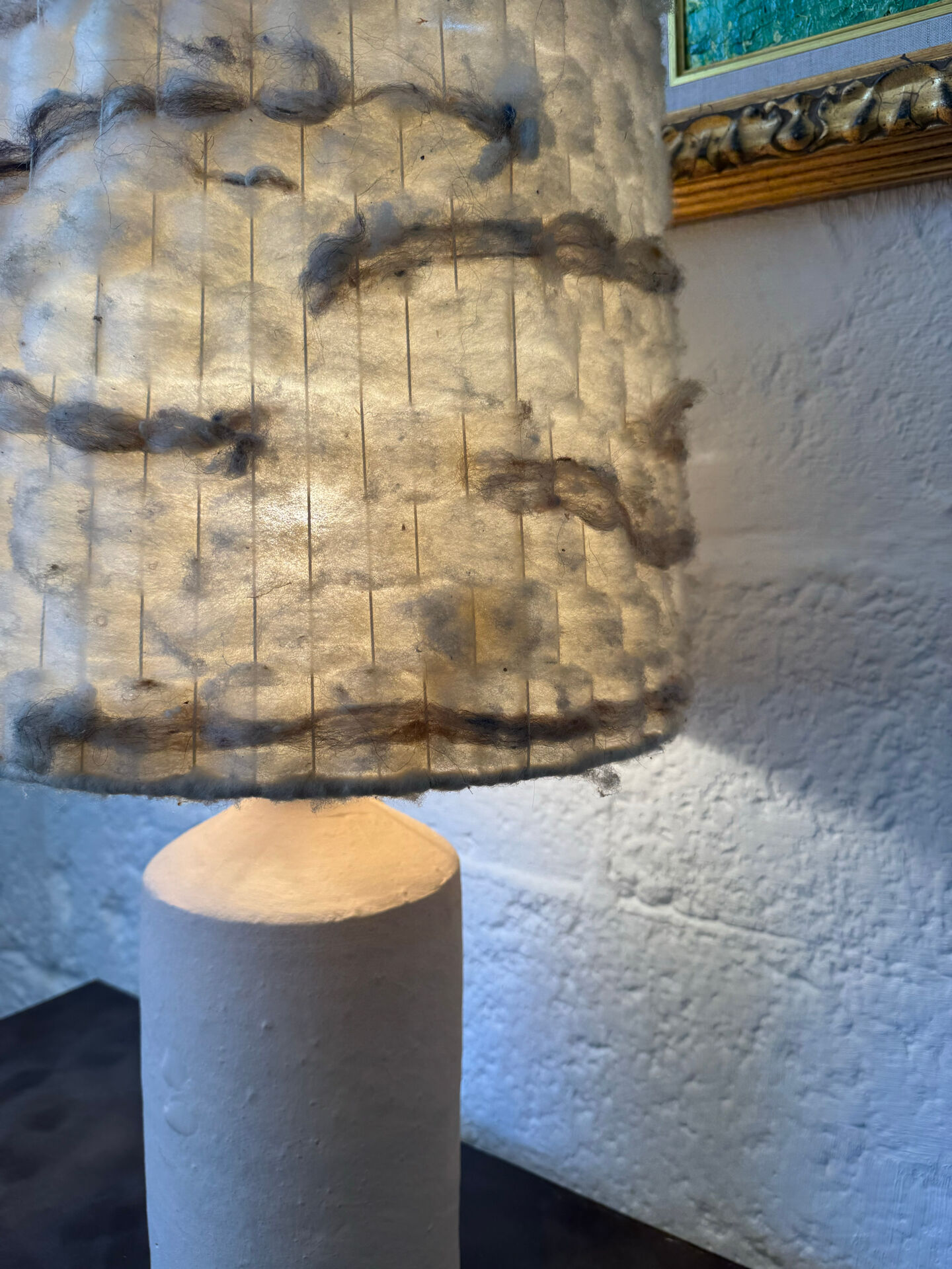 Ceramic wool lamp from the 1960s.