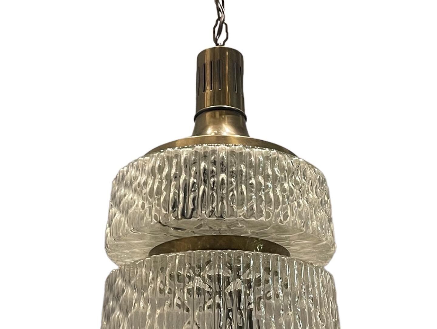 Mid-century crystal light pendant, 1970s