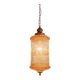 Glass and brass pendant light, 1960s