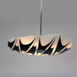 Large Vintage Czechoslovakian Opaline Glass Pendant Lights, 1970s, Set of 2