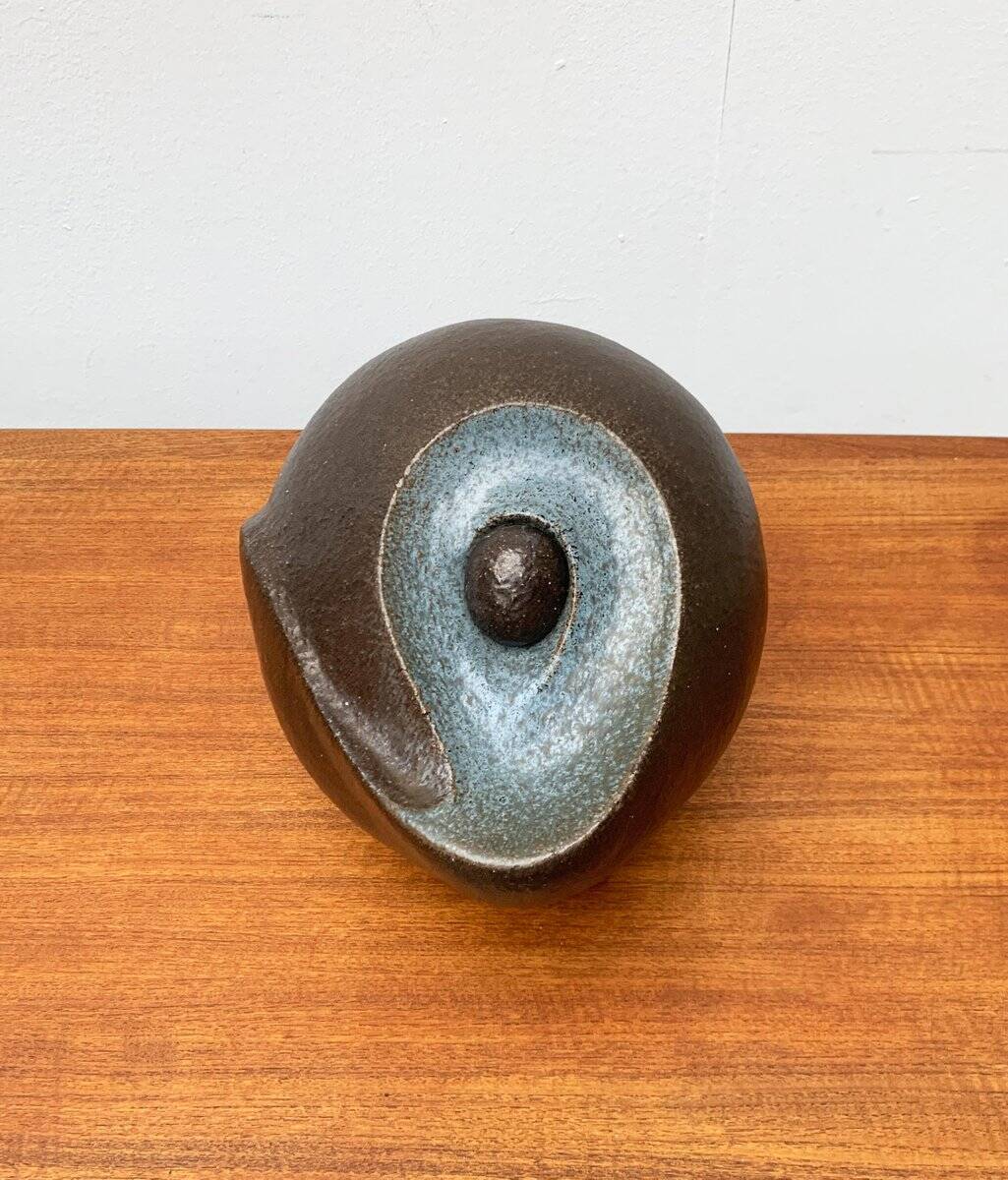 Sculpture d'art en poterie de studio brutaliste du milieu du siècle, années 1960