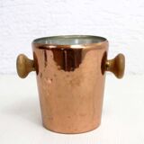 Small copper and teak ice bucket
