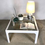 Coffee table with glass top by Peter Ghyczy for Horn Collection, 1960s