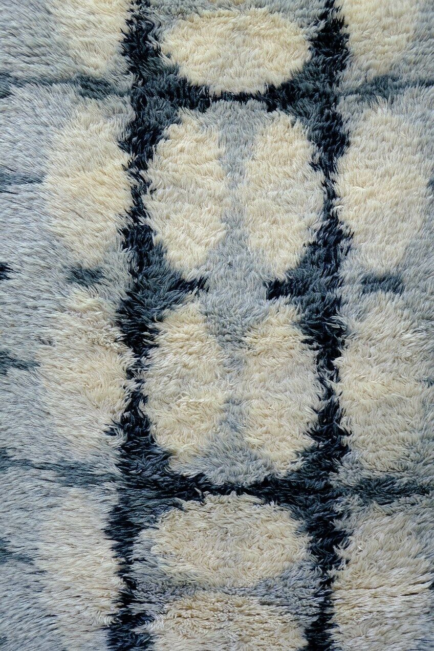 Tapis Rya scandinave fait à la main, années 1960, 152x105 cm