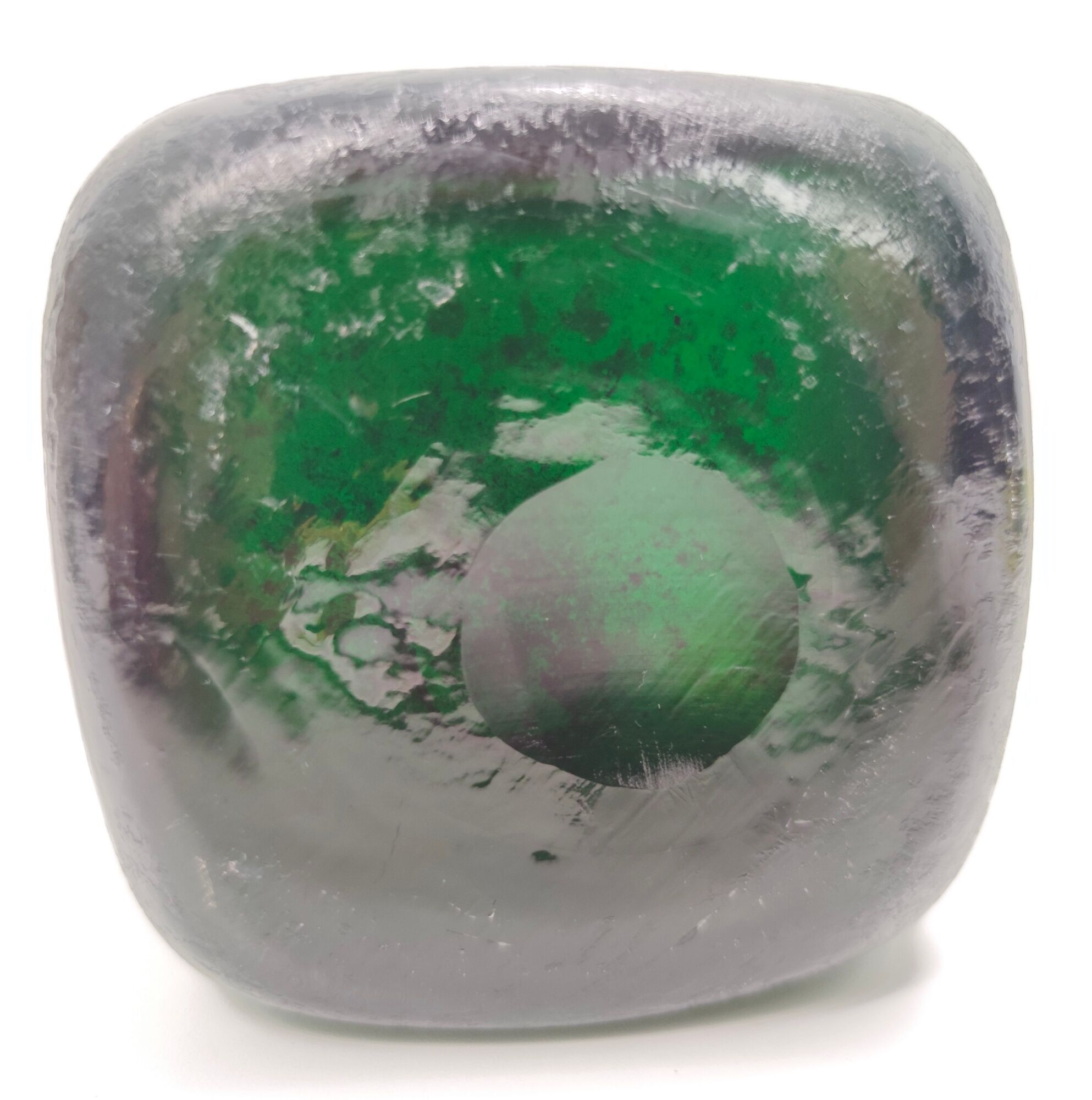 Vintage Emerald Green Corroso Murano Glass Vase by Seguso, Italy