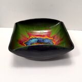 Black and Green Ceramic Vide Poche by Giovanni Poggi for San Giorgio