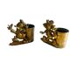 Suite de 2 pots à crayons Disney en laiton, 1960