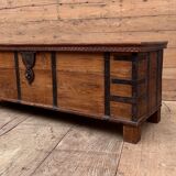 bench - teak chest from Burma with original fittings