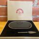 Foie gras service jd france platter + silver metal spatula + vintage glass