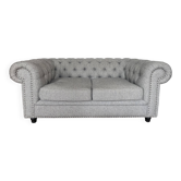 Canapé chesterfield tissu sneak Maison Saulaie - 2 places
