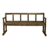 Campaign bench with backrest
