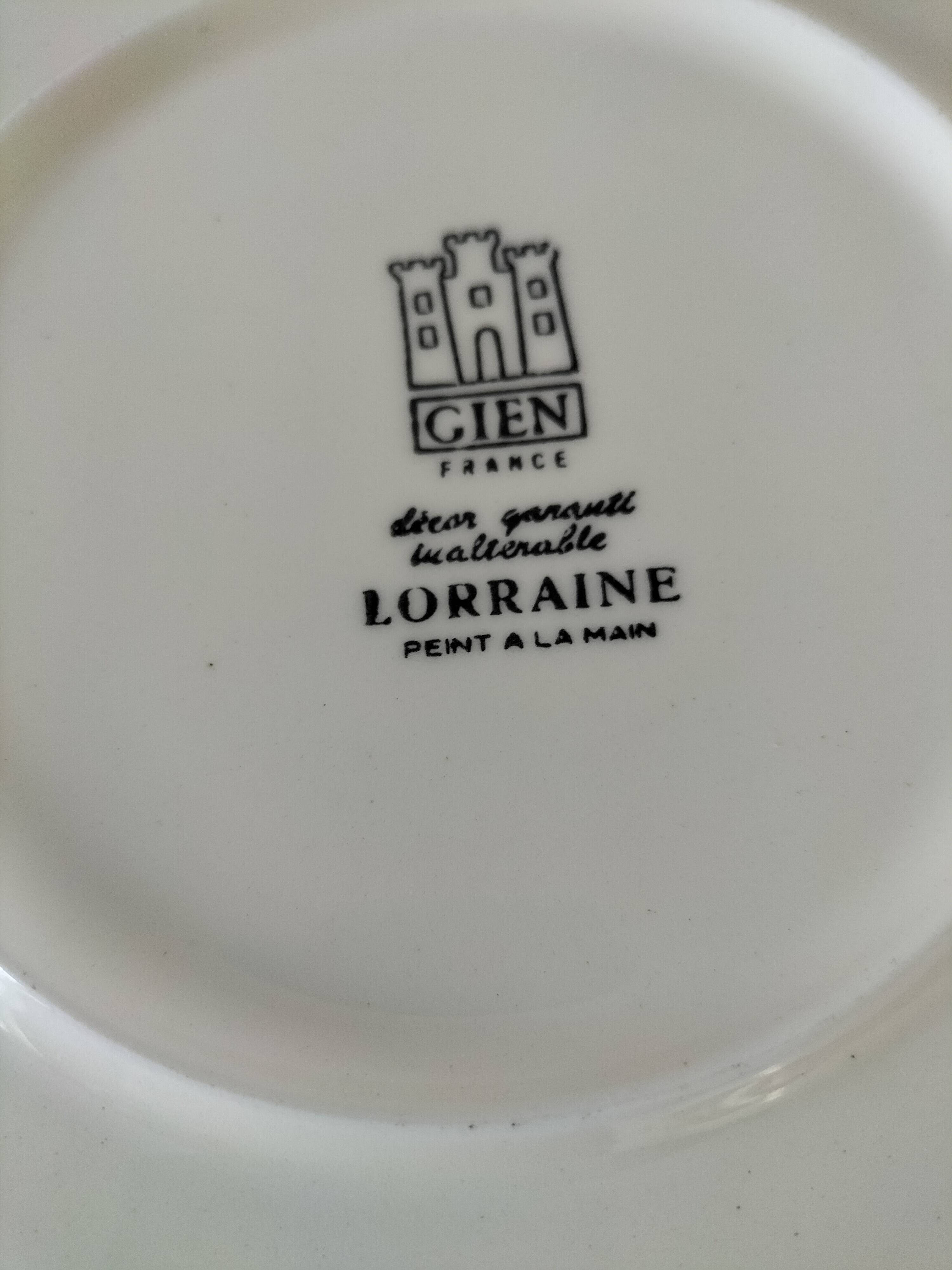 Gien plates, La Lorraine model