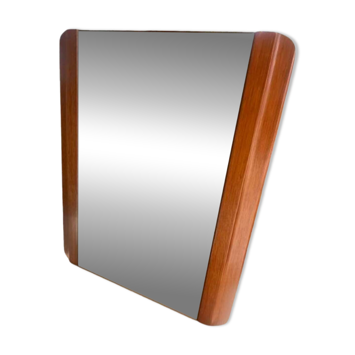 Art Deco modernist mirror in mahogany