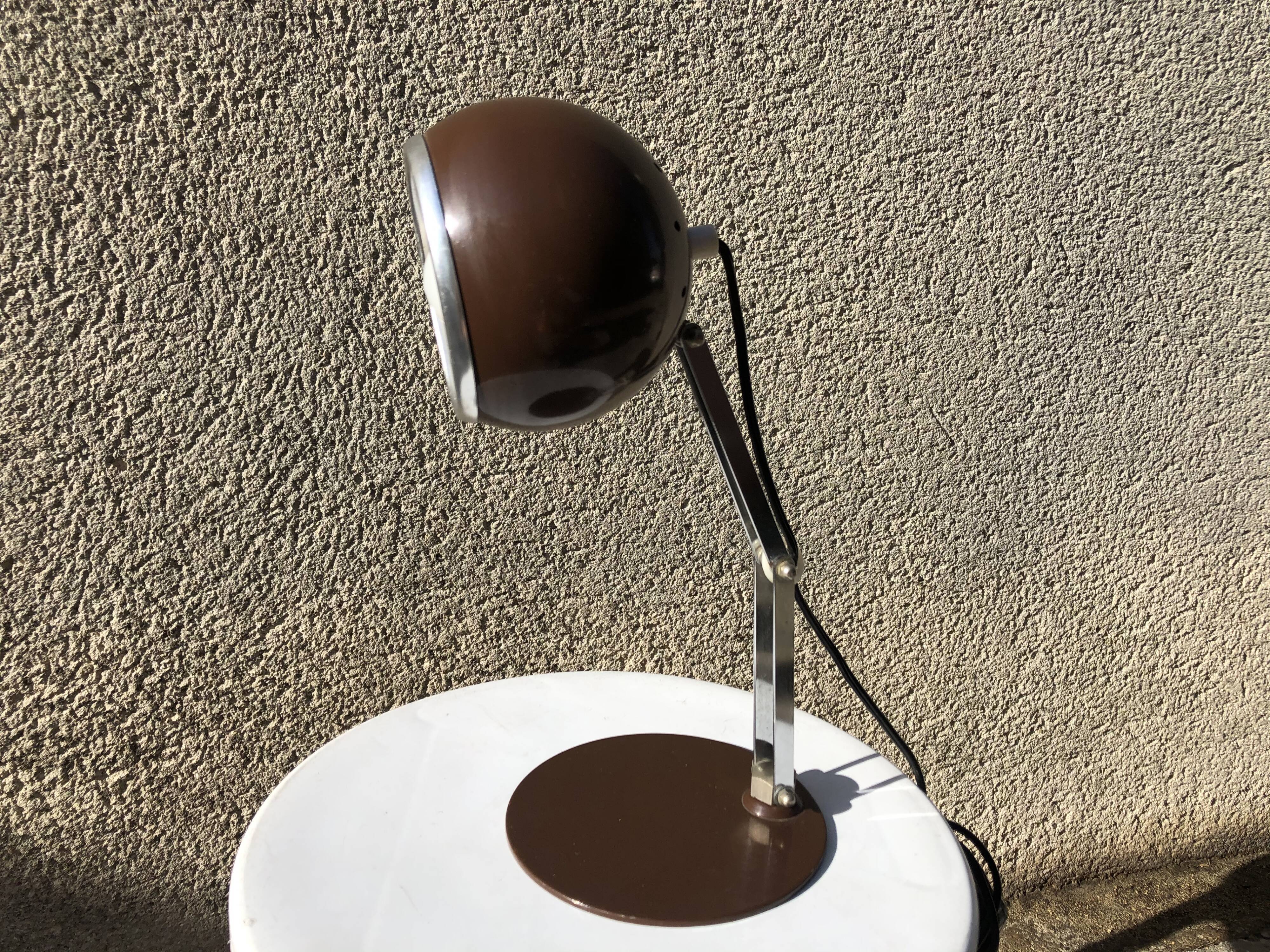 Eyeball Reggiani Italy 70s desk lamp