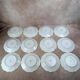 Set of 12 flat plates Seltmann Weiden Bavaria Theresia red