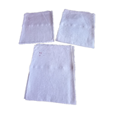 Lot de 3 torchons en fil  blanc (  70 x 85,5 cm )