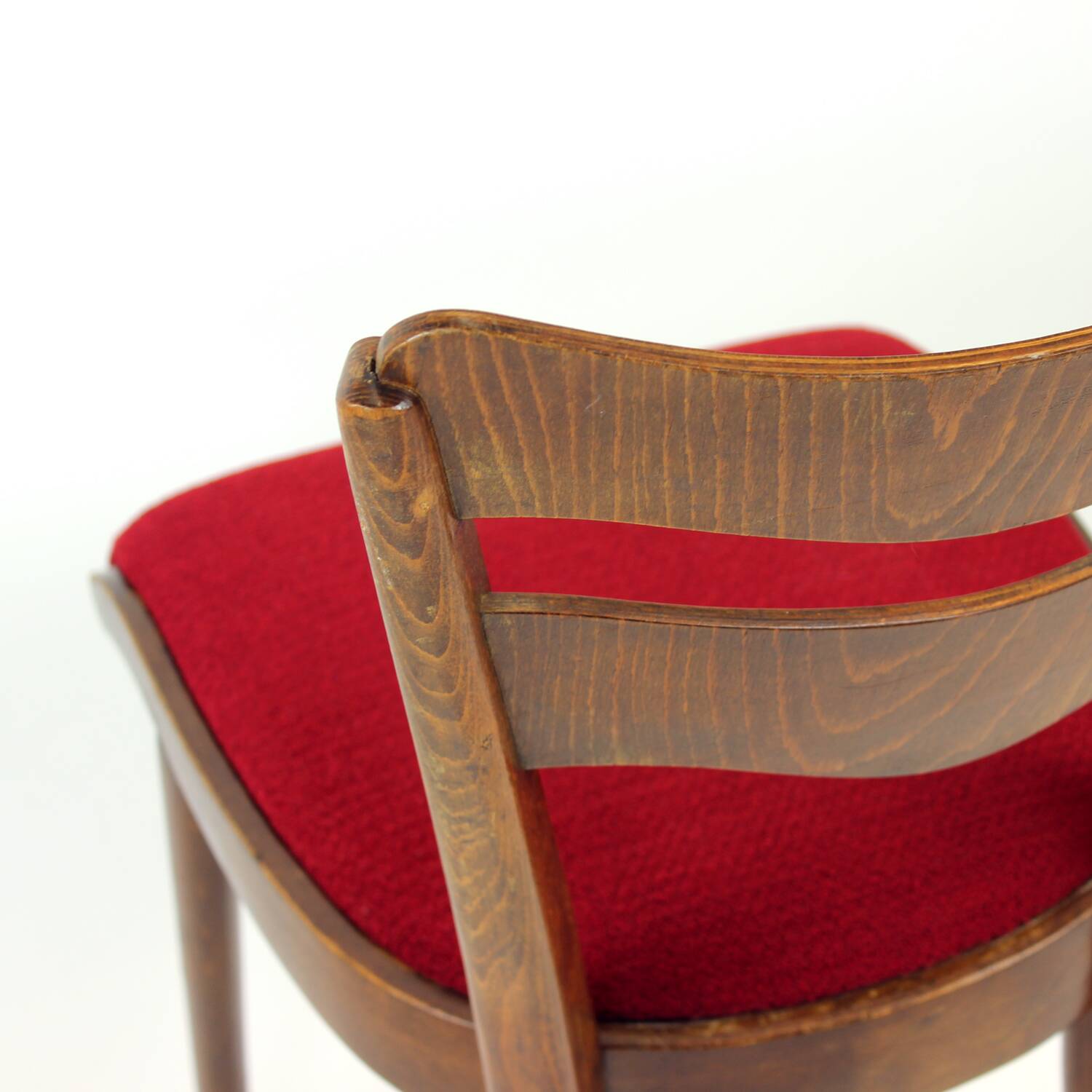 Set Of 4 Dining Chairs In Oak & Walnut, Czechoslovakia 1960s