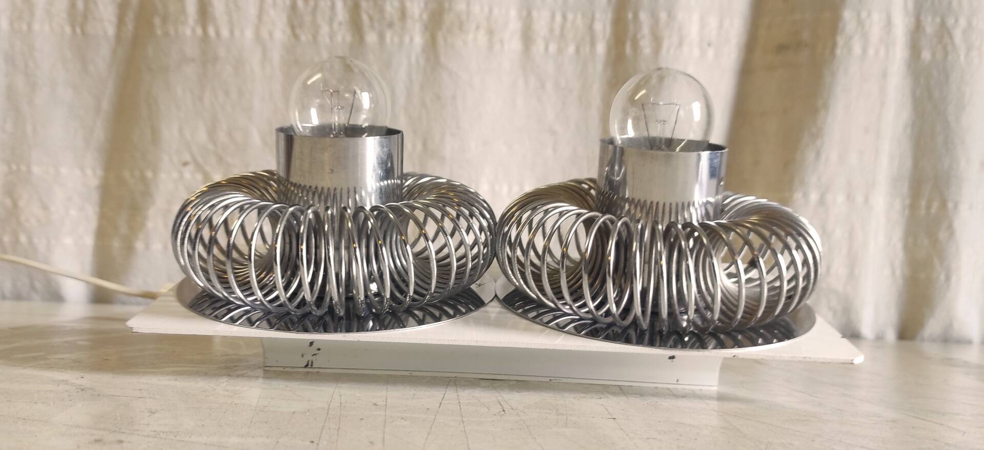 Double wall light design 70's by Philippe Rogier