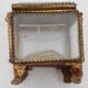 Jewel box antique, beveled glass and brass, Cherbourg the lighthouse