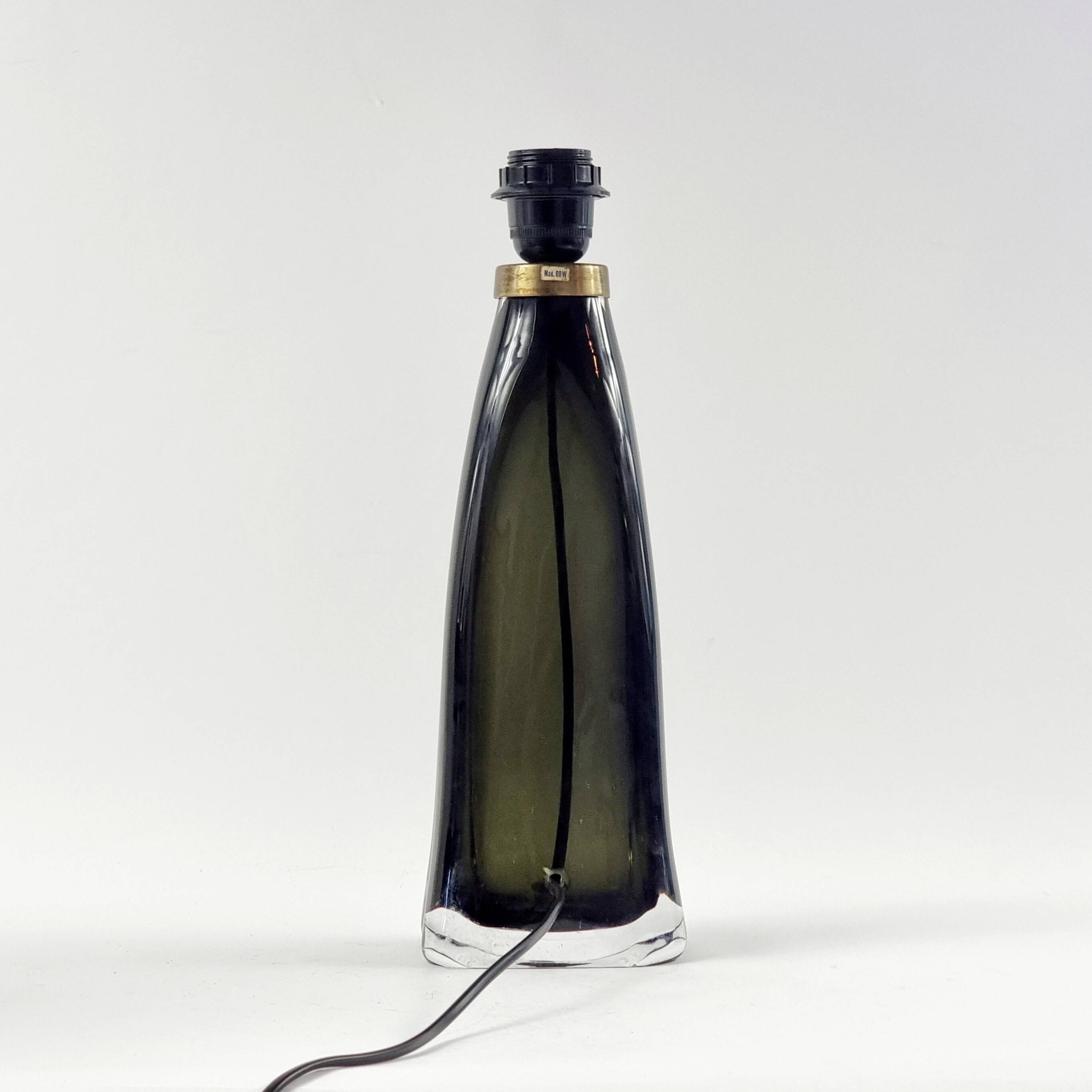 Mid Century Scandinavian Glass Table Lamp by C.Fagerlund for Orrefors, 60s