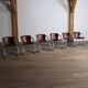 Set of 6 tubular chrome and saddle leather dining chairs for Metaform, 1970