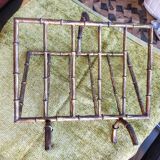 Bamboo-style gold metal magazine holder