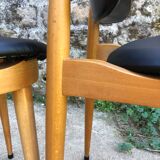 Set of 6 pegasus chairs Baumann skaï black