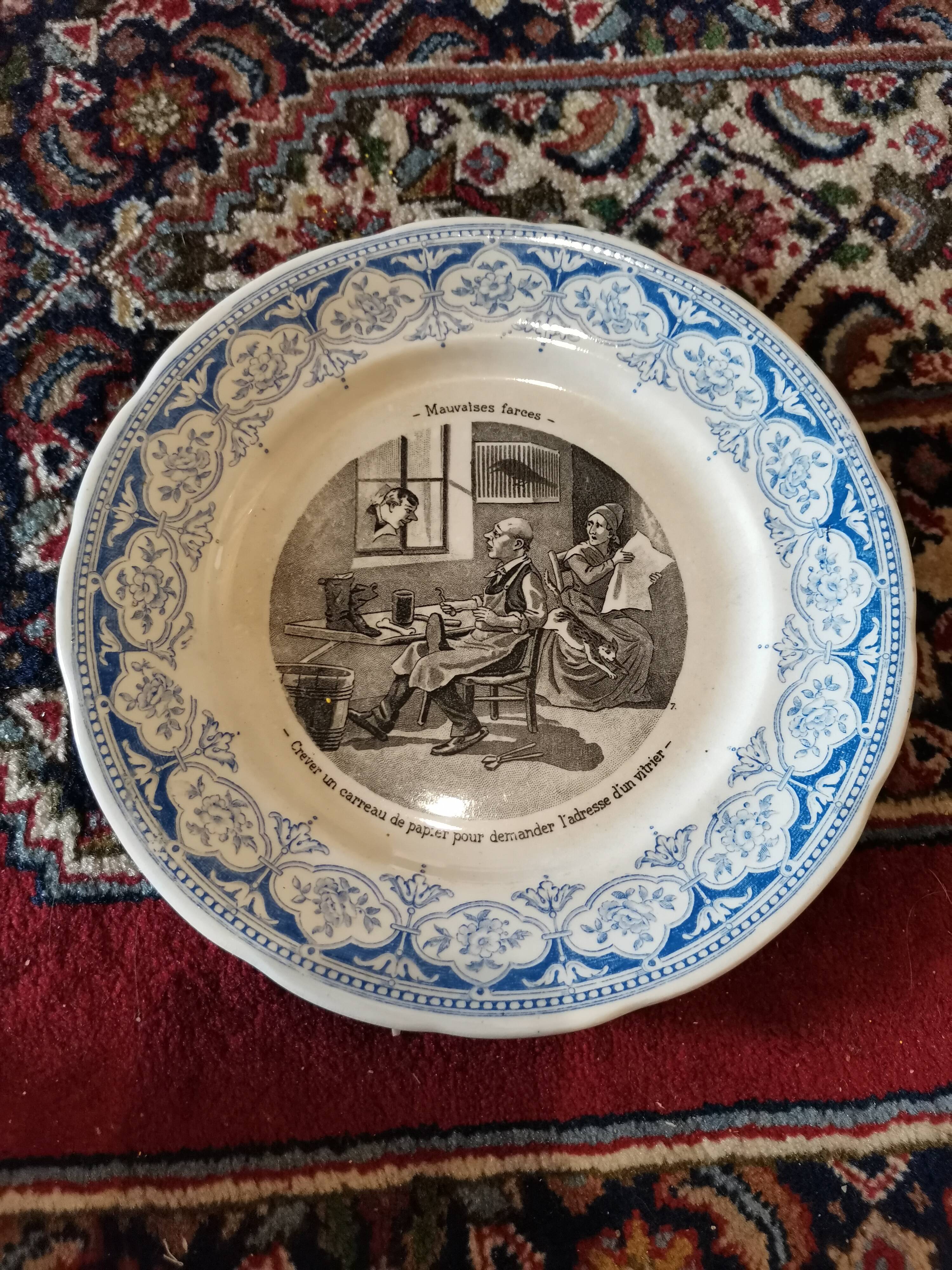Assiette humoristique Mauvaises Farces Digoin