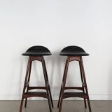 Scandinavian Bar Stools by Erik Buch, 1960s, Set of 2
