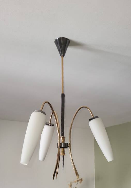 Vintage three-branch light fixture
