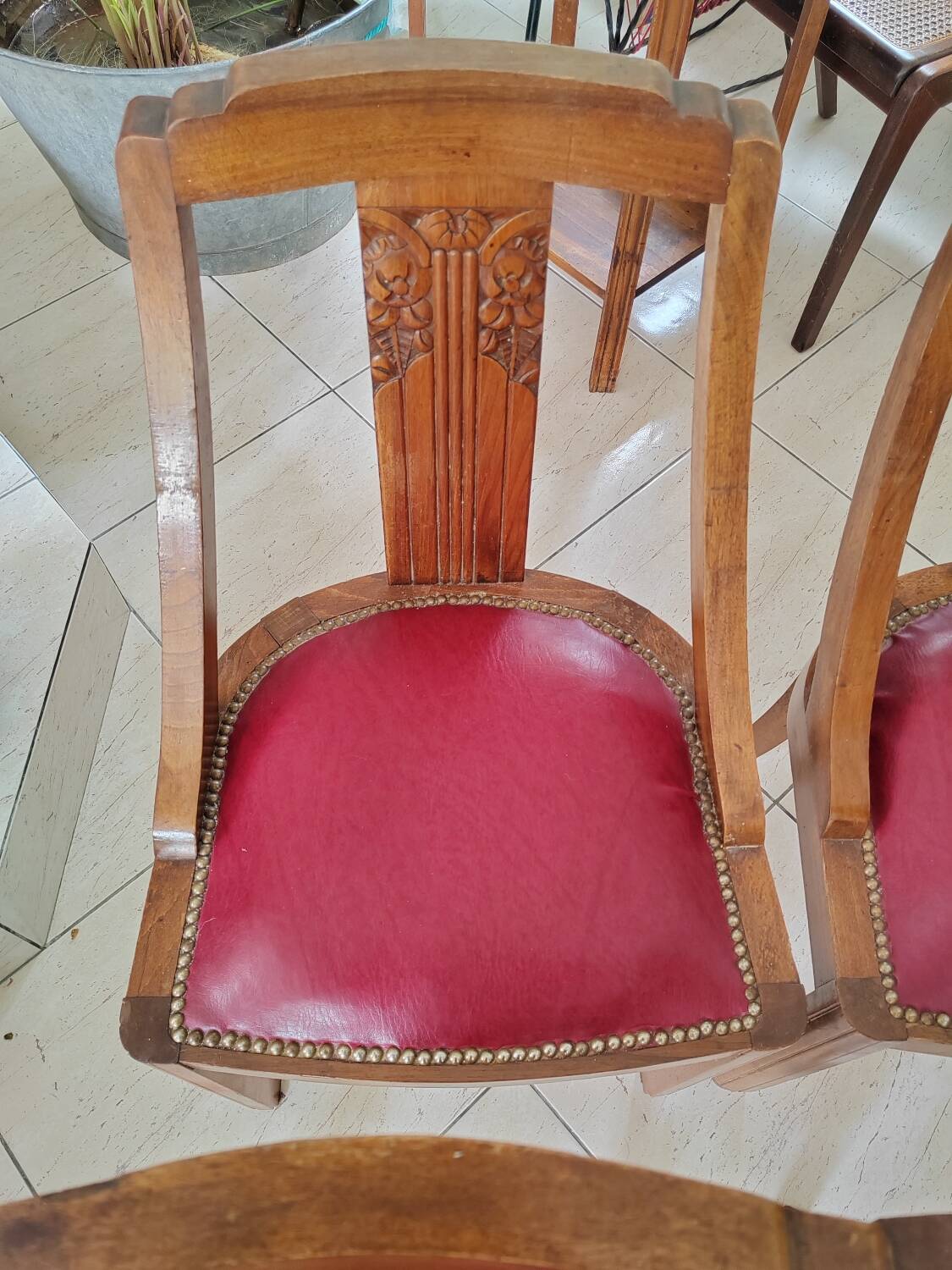 Antique Art Deco style gondola chairs
