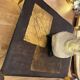 Brutalist coffee table by Jean Jacques Argueyrolles from the 1970s.