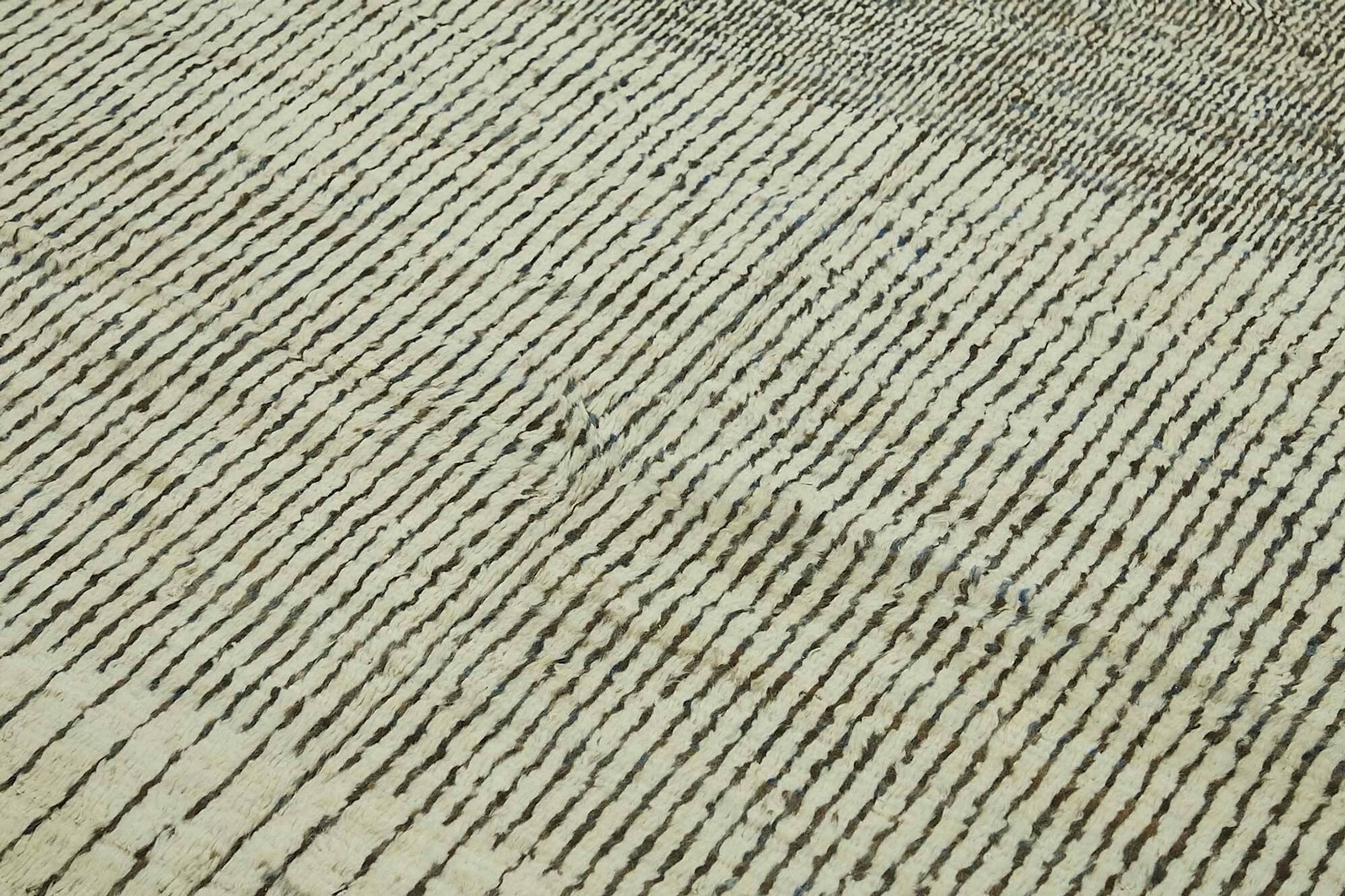 Hand-Knotted Turkish Contemporary 247 cm x 342 cm Beige Wool Carpet