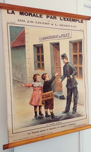 Affiche de 1920 La Morale Par L'exemple