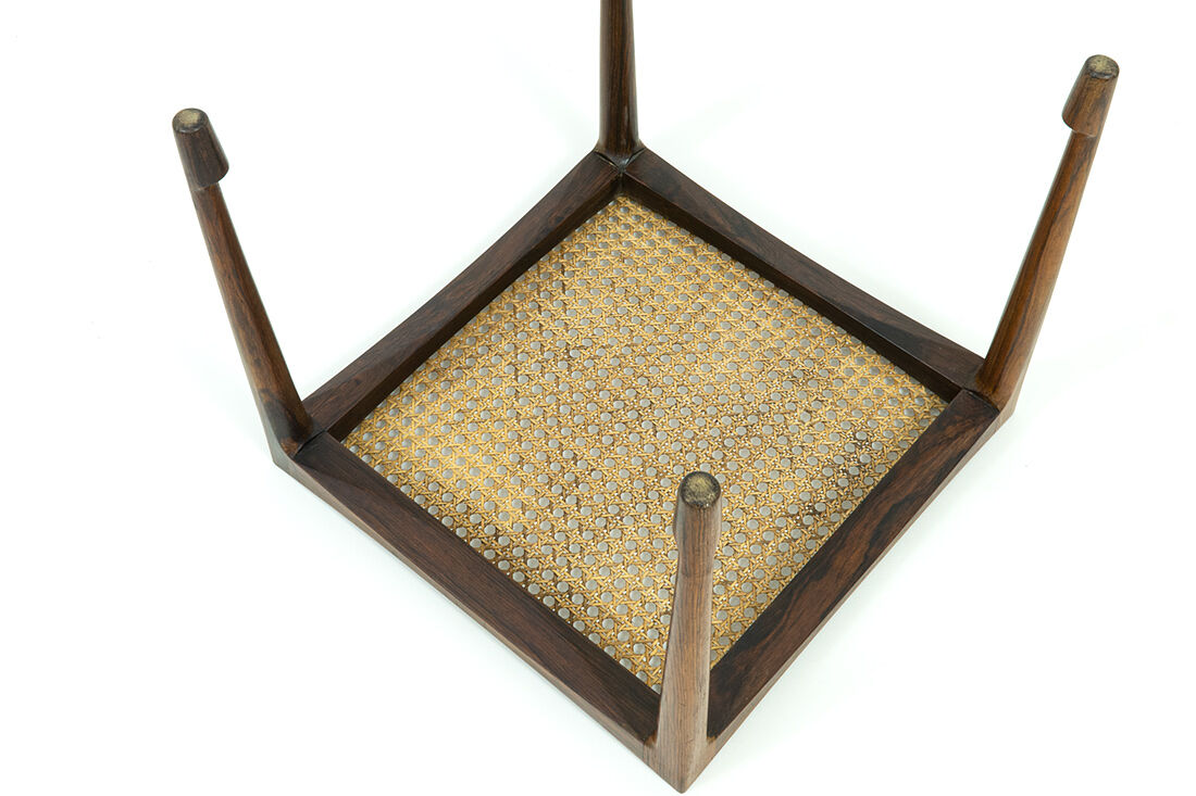 Danish rosewood stool by Bernt Petersen for Wørts Møbelsnedkeri