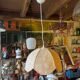 Vintage woven straw bell pendant light