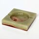 ​Italian ashtray in green and red onyx - 15 cm x 15 cm