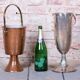 Art Deco Standing Champagne Cooler in Brass and Copper, France, 1920s