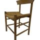 Chaise vintage danoise en corde et bois, années 60