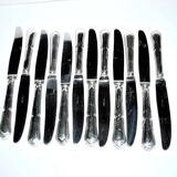 Set of 12 vintage silver metal knives reneka spatours contour fillet 21cm