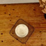 Vintage silver metal basket