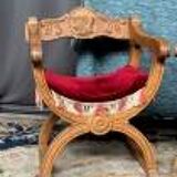 Pair of Dagobert armchairs. Solid oak.