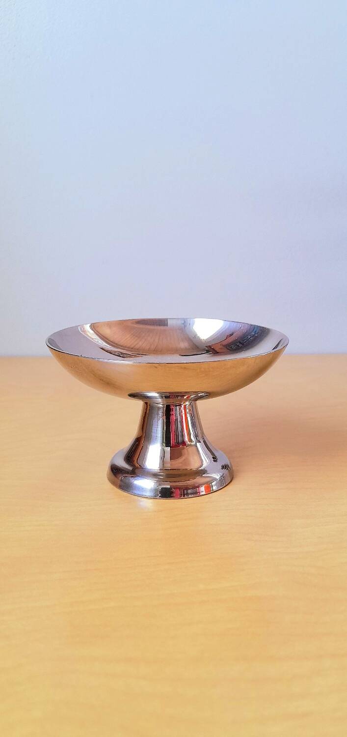 Stainless steel ice cream or dessert cups, 1970.