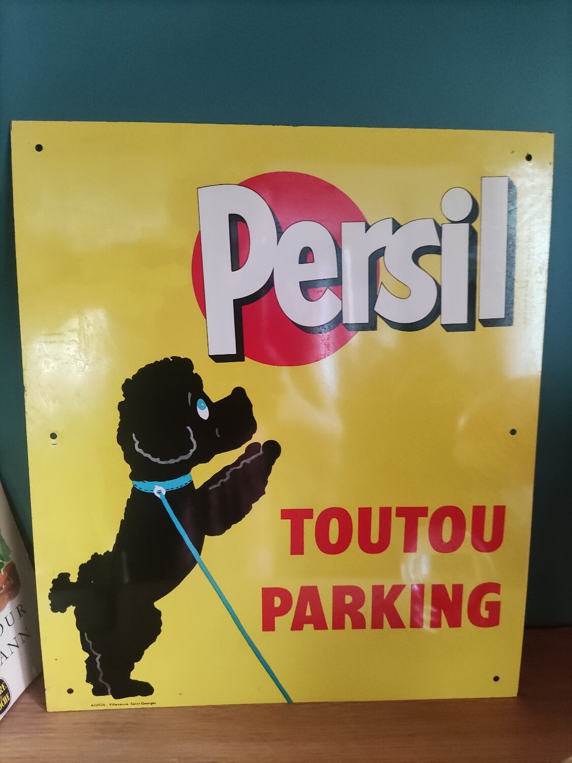 Parsley advertising enameled sign