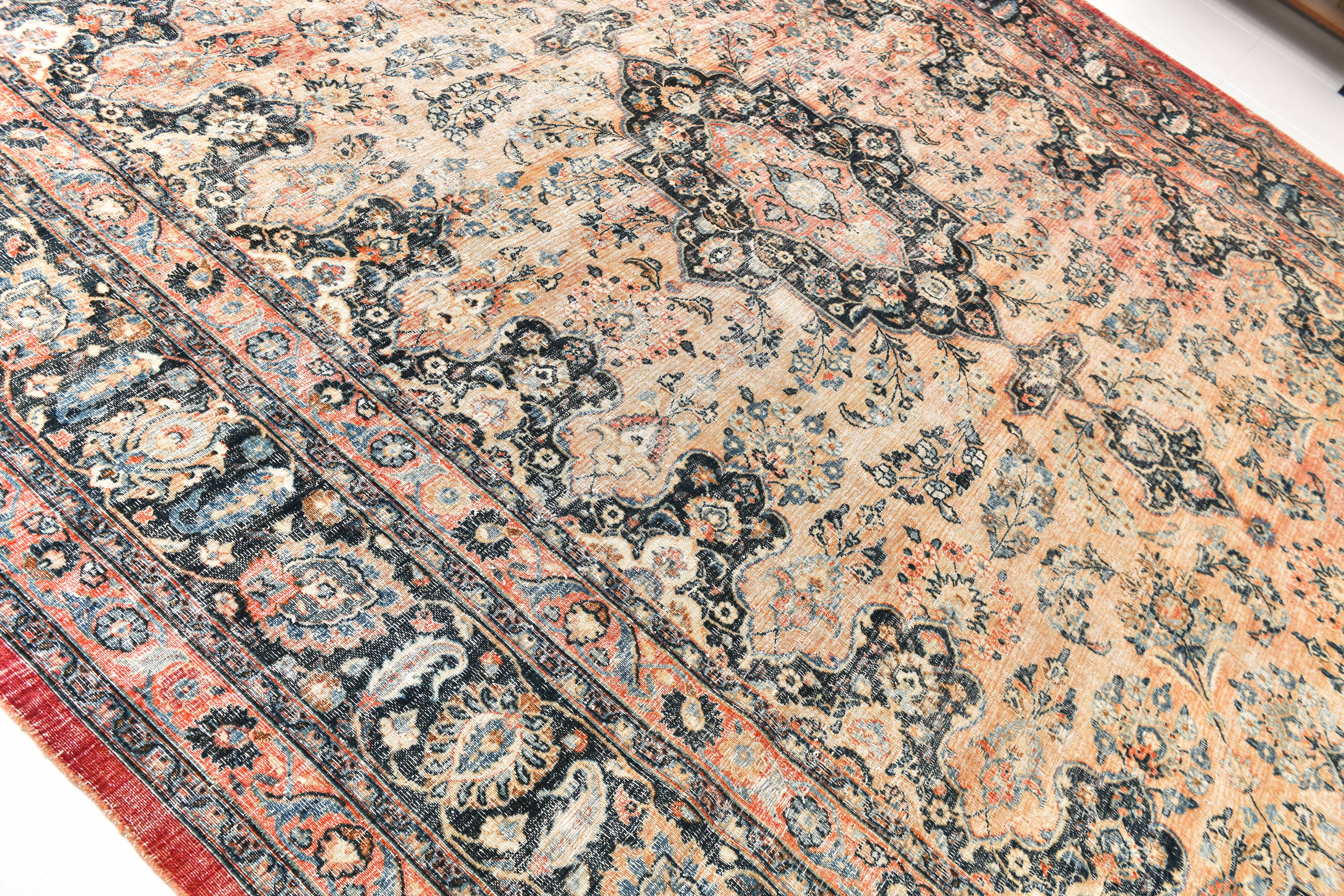 10x13 Red & Blue Oriental Vintage Persian Rug, 315x412Cm