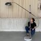 Large adjustable "Arc" lamp in marble and chrome, Italian design from the 1970s.
