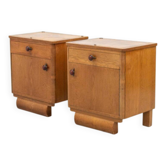 Tables de chevet Art Déco néerlandaises