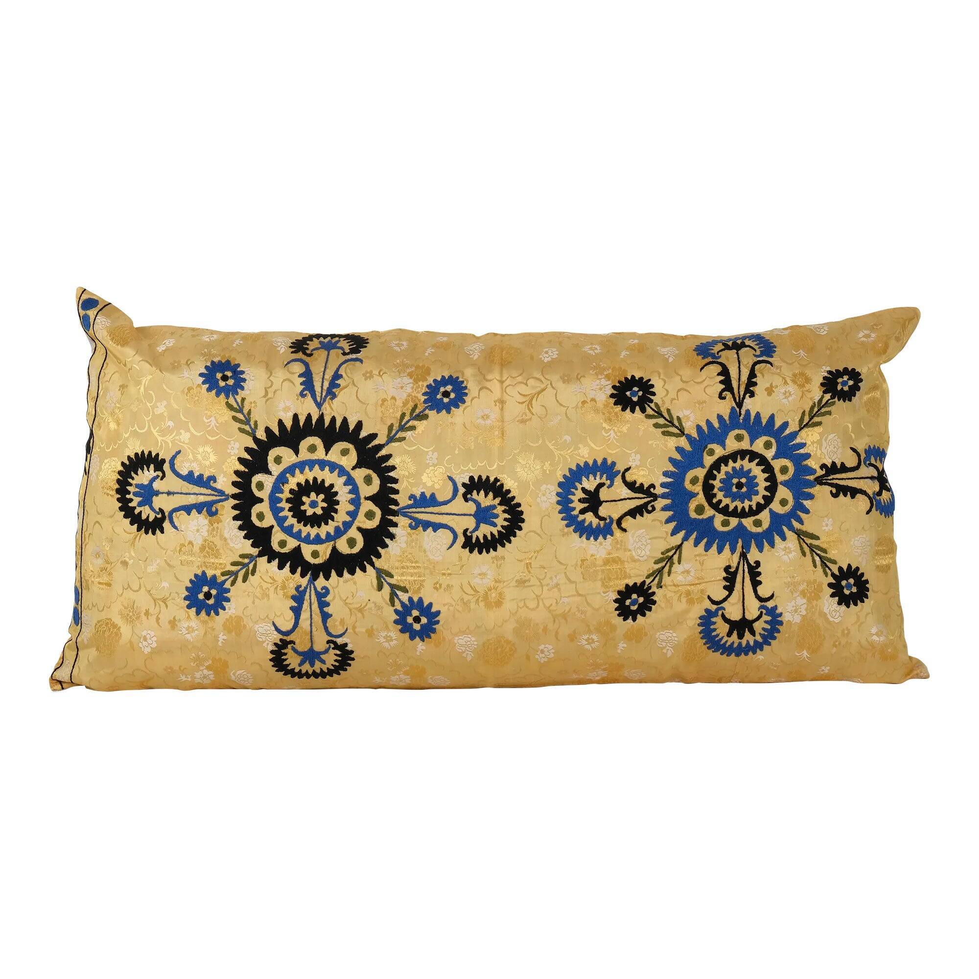 Housse de coussin brodée vintage 109x56 cm