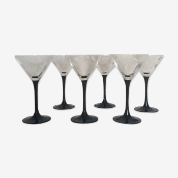 Black stemware vintage